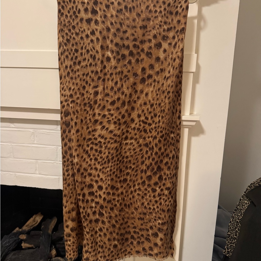 Leopard Print Long Scarf
